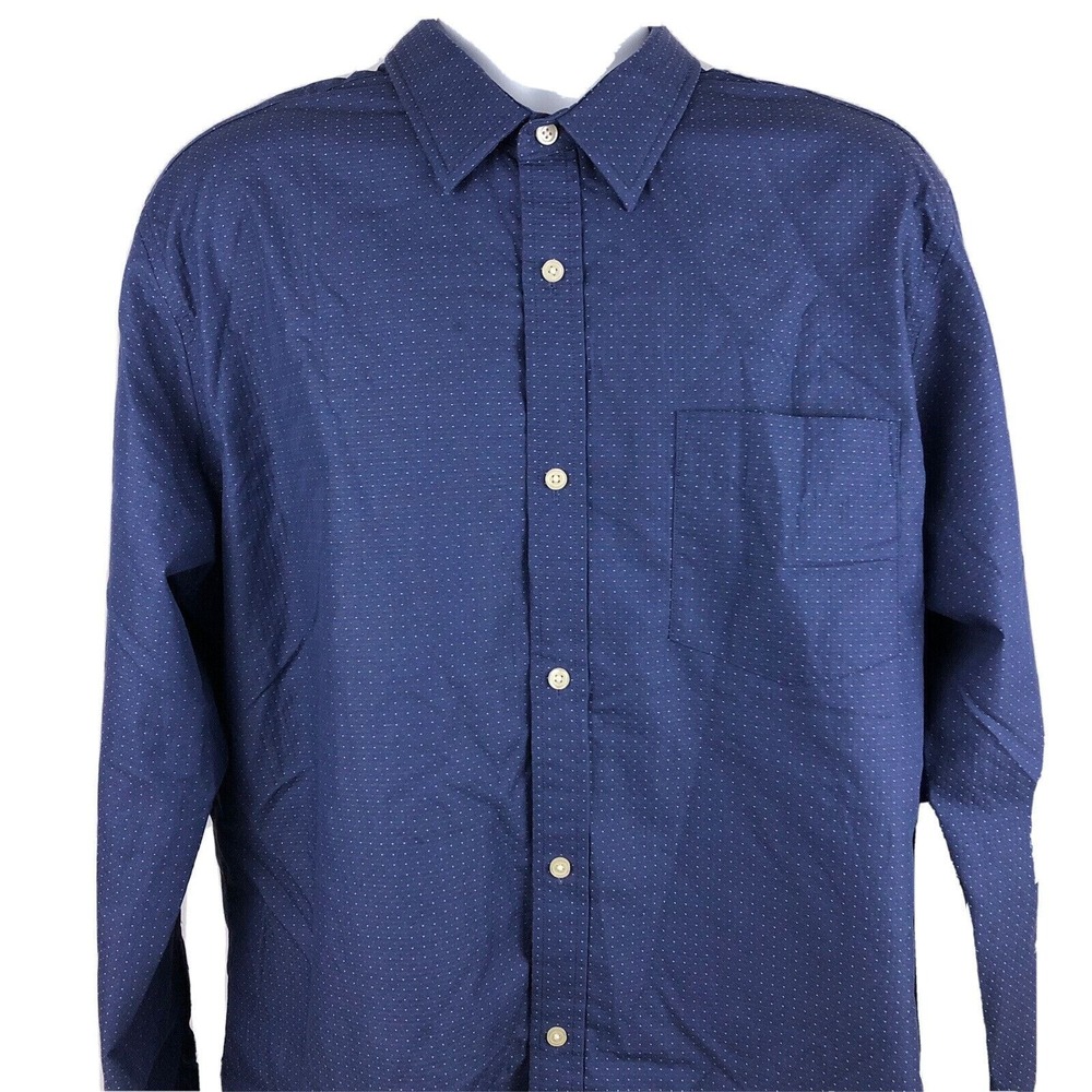 Banana Republic Men's Non Iron Slim Fit Button Up Shirt XXL Textured Dot Pattern - Picture 5 of 8